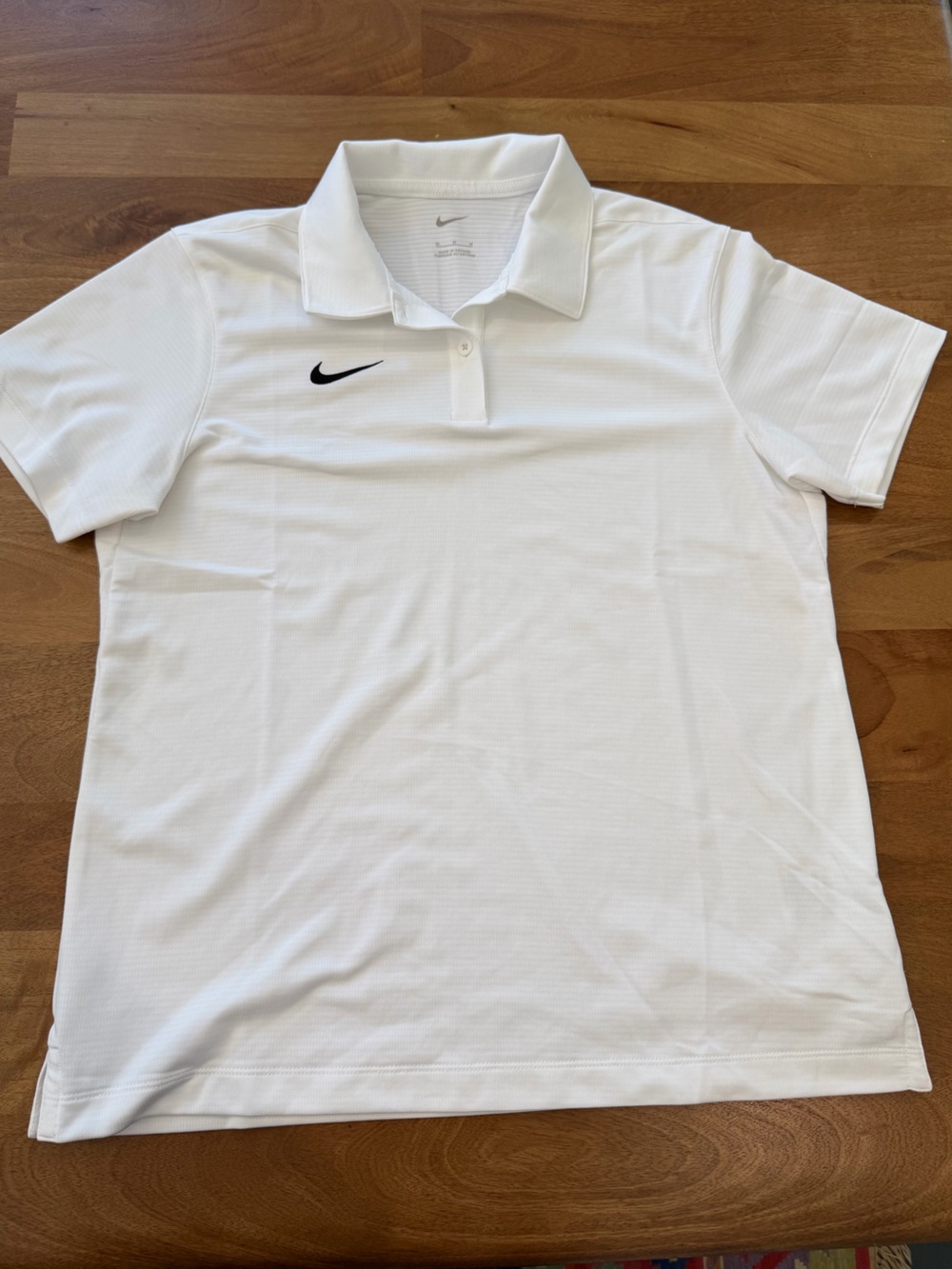 Nike Dri-Fit White ‘Franchise Polo’ Shirt Size Medium (CU3206-100)